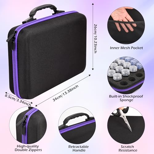 Image of MERATIA Diamond Painting Storage Case Organizer, 40 Slots with Accessories