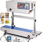 Mophorn Máquina de Sellado 0-16 m/min Continuo Automático FR770, 500 W Selladora Automática Vertical 84 x 35 x 61 cm Selladora de Banda para Sellar Bolsas de Plástico/Papel de Aluminio/Compuestas