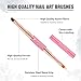 Nail Art Bushes Set, Professional 5Pcs Double-Ended Nail Brush Kit for Details, Long Lines, Ombre & 3D Design-Perfect for DIY Manicures & Salons (Pink)
