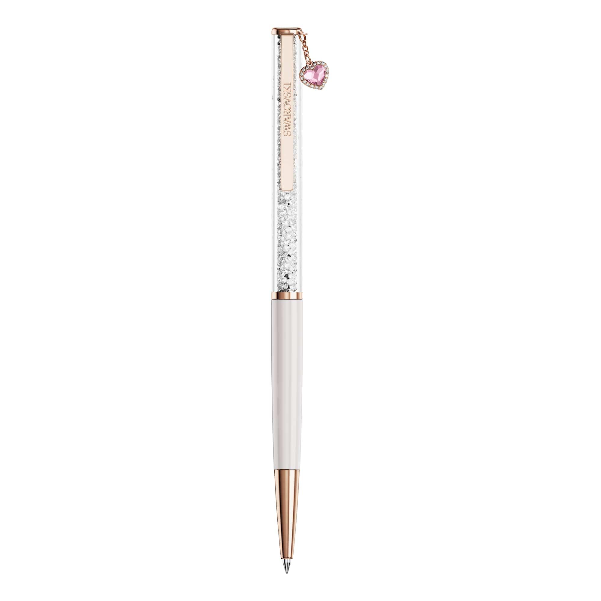 Swarovski Crystalline ballpoint pen Heart Pink Pink lacquered Rose gold-tone plated — view 2