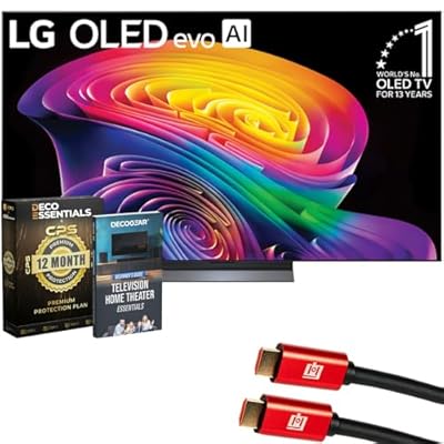LG 65 inch OLED evo AI C6 4K Smart webOS TV (2026) OLED65C6PUA.AUS Bundle with 1 YR CPS Enhanced Protection Pack, 2X 6FT HDMI Cable and Deco Gear Home Theater Beginner?s Guide