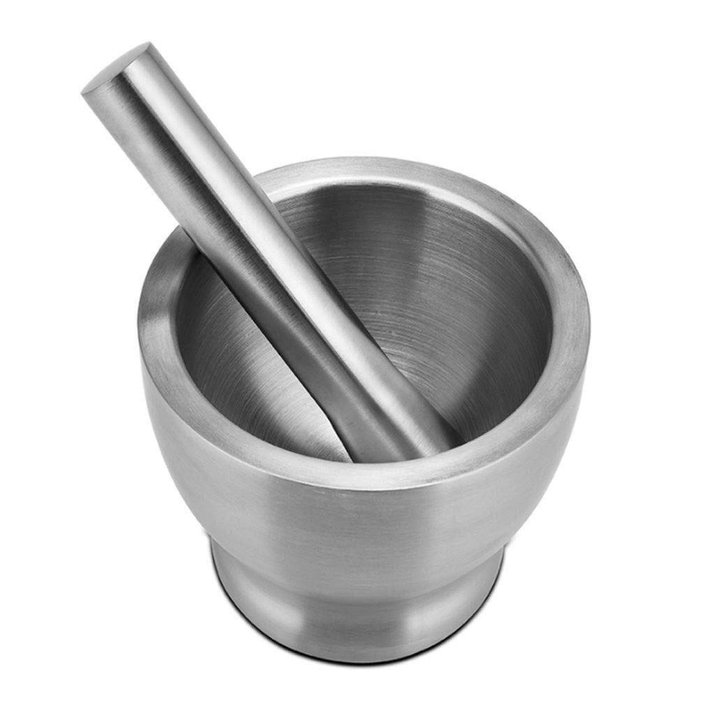 Mortar Pestle Set Mortar and Pestle Stainless Steel Masher Mortar and Pestle Garlic Peeler Granite Organic ce Crusher for Seasonings