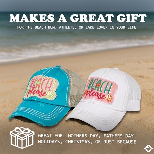 Image of Funky Junque Womens Baseball Cap Distressed Vintage Unconstructed Embroidered Dad Hat