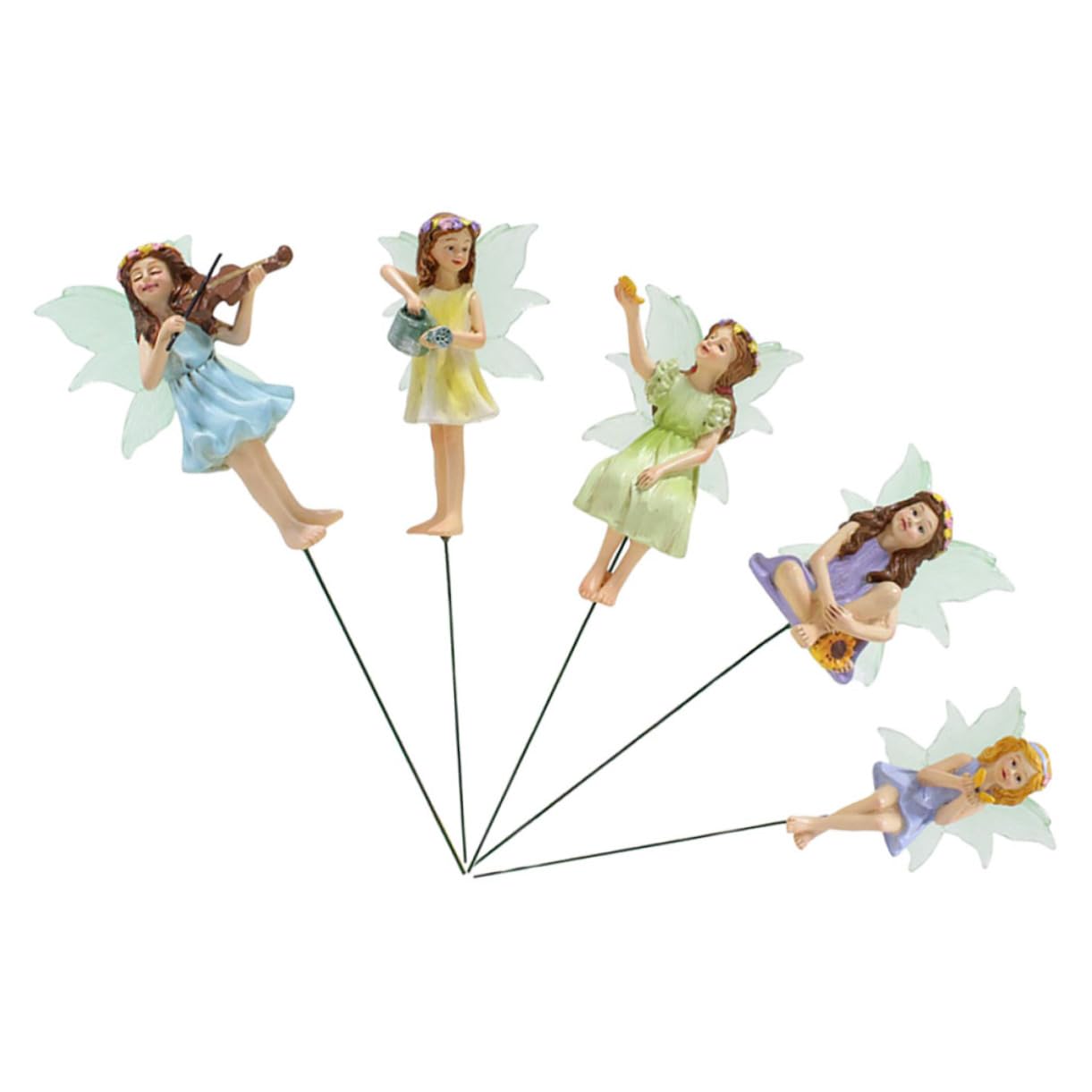 Statue de fée en pot BESPORTBLE : lot de 5 figurines en résine décoratives