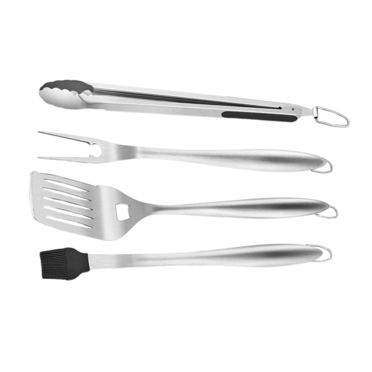 Pince à barbecue multifonctionnelle avec fourchette et spatule NUOBESTY