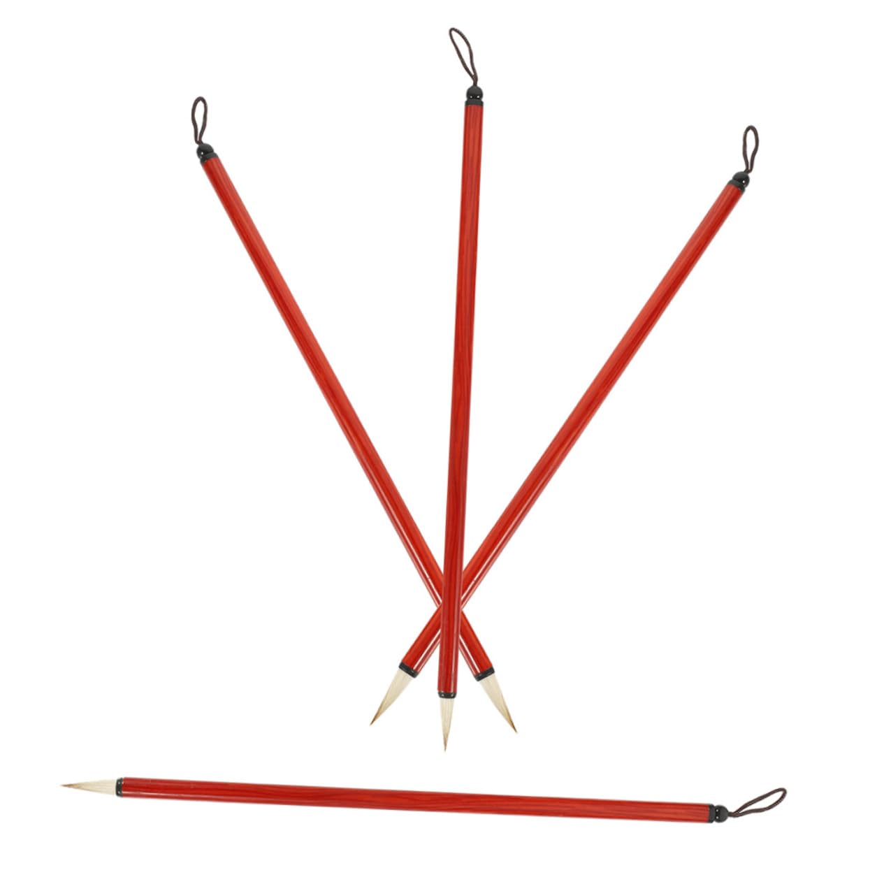 Homoyoyo Precision Chinese Calligraphy Brush Traditional Writing Brush Set 4pcs Ink for Paper and Silk