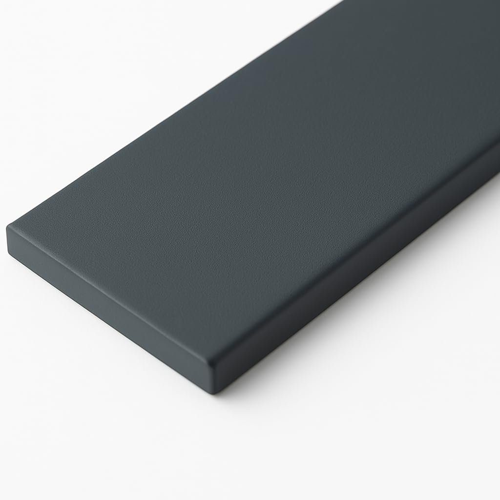 Profilé plat en aluminium anthracite RAL 7016 mat thermolaqué 20 x 2 mm, longueur 2000 mm