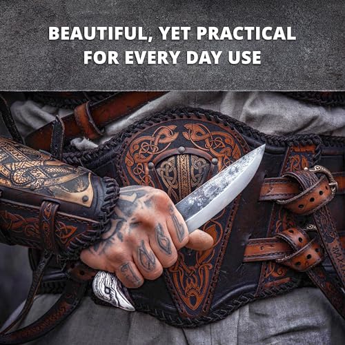 Image of Norse Tradesman Viking Knife, Raven Hilt, 5.5 in Carbon Steel Blade