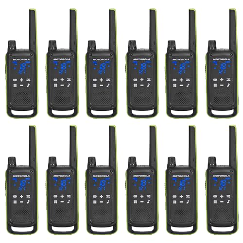 Motorola Solutions T803 Two-Way Radio 35 mi. Bluetooth w/Charging Dock 12-Pack (Lime Green)