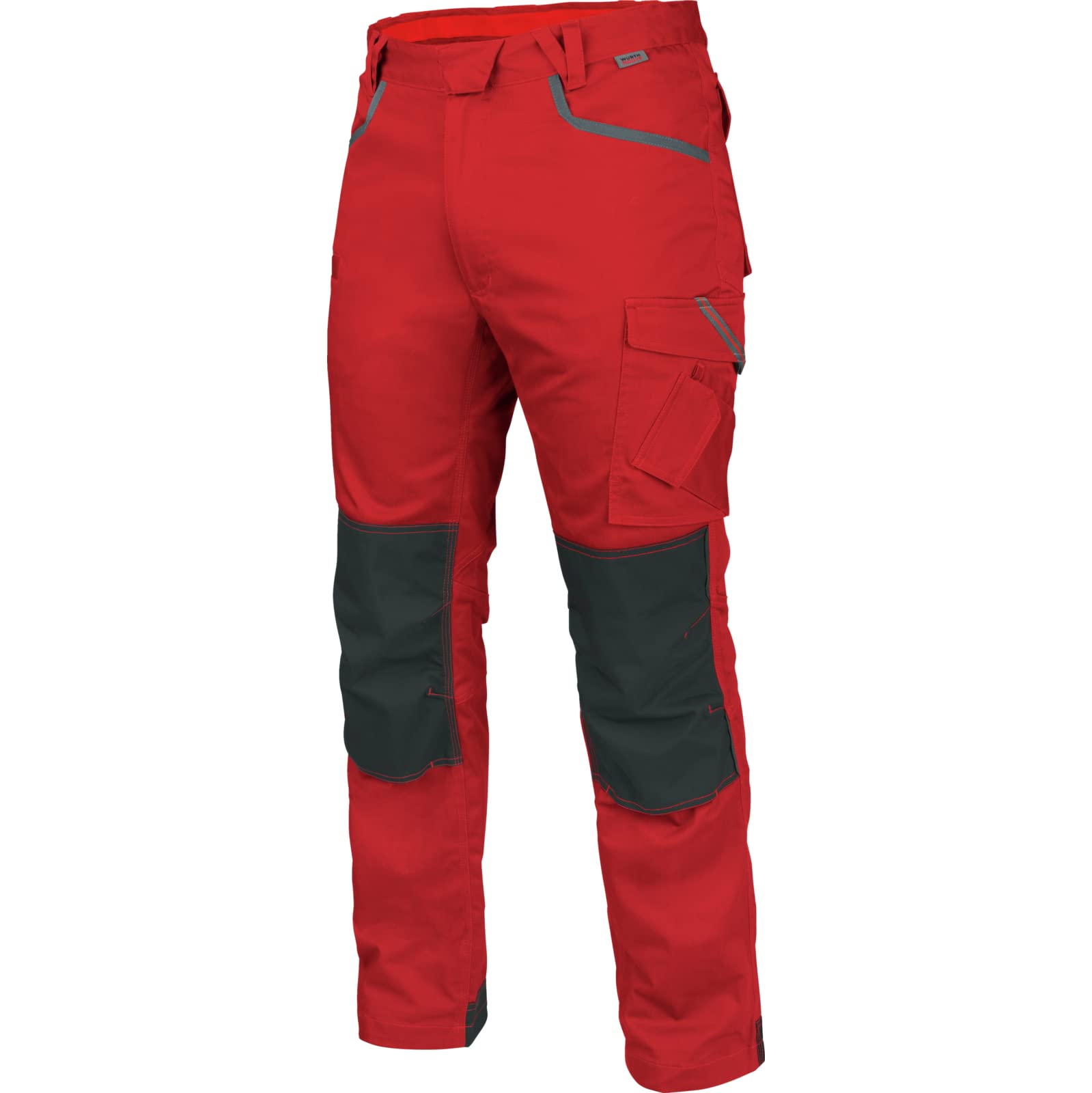 WÜRTH MODYF Bundhose Stretch X Bundhose – professionelle Arbeitshose für Herren, Größe 50, Rot