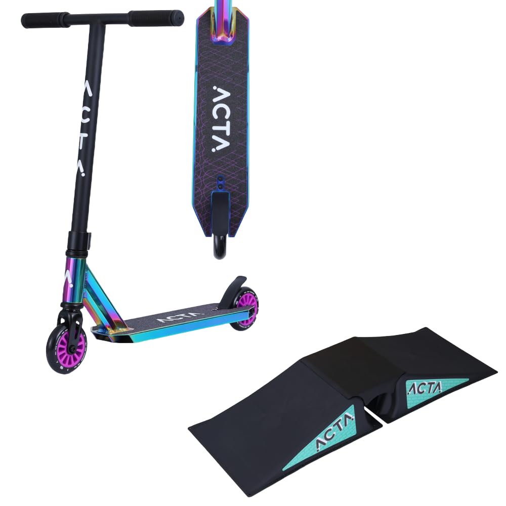 ACTA (Set) Children's Ramp Mini KSP Freestyle Scooter - Neochrome (Ramp set)