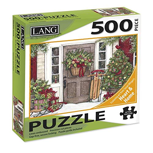 Lang - 500 Piece Puzzle -Holiday Door, Artwork By Susan Winget - Linen Finish - 24Ó X 18Ó Completed #TOP3