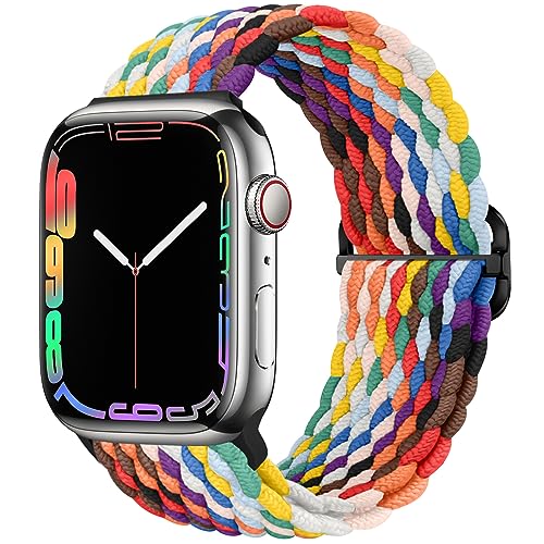 Qimela Stretchy Solo Loop Compatible with Apple Watch Band 49mm 46mm 45mm 44mm 42mm 41mm 40m 38mm...