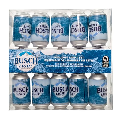 Kurt Adler UL 10-Light Budweiser® Busch Light Can Light Set