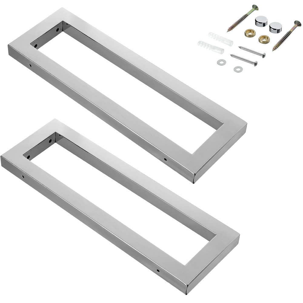 Melko Juego de 2 soportes para lavabo, 50 cm, acero inoxidable