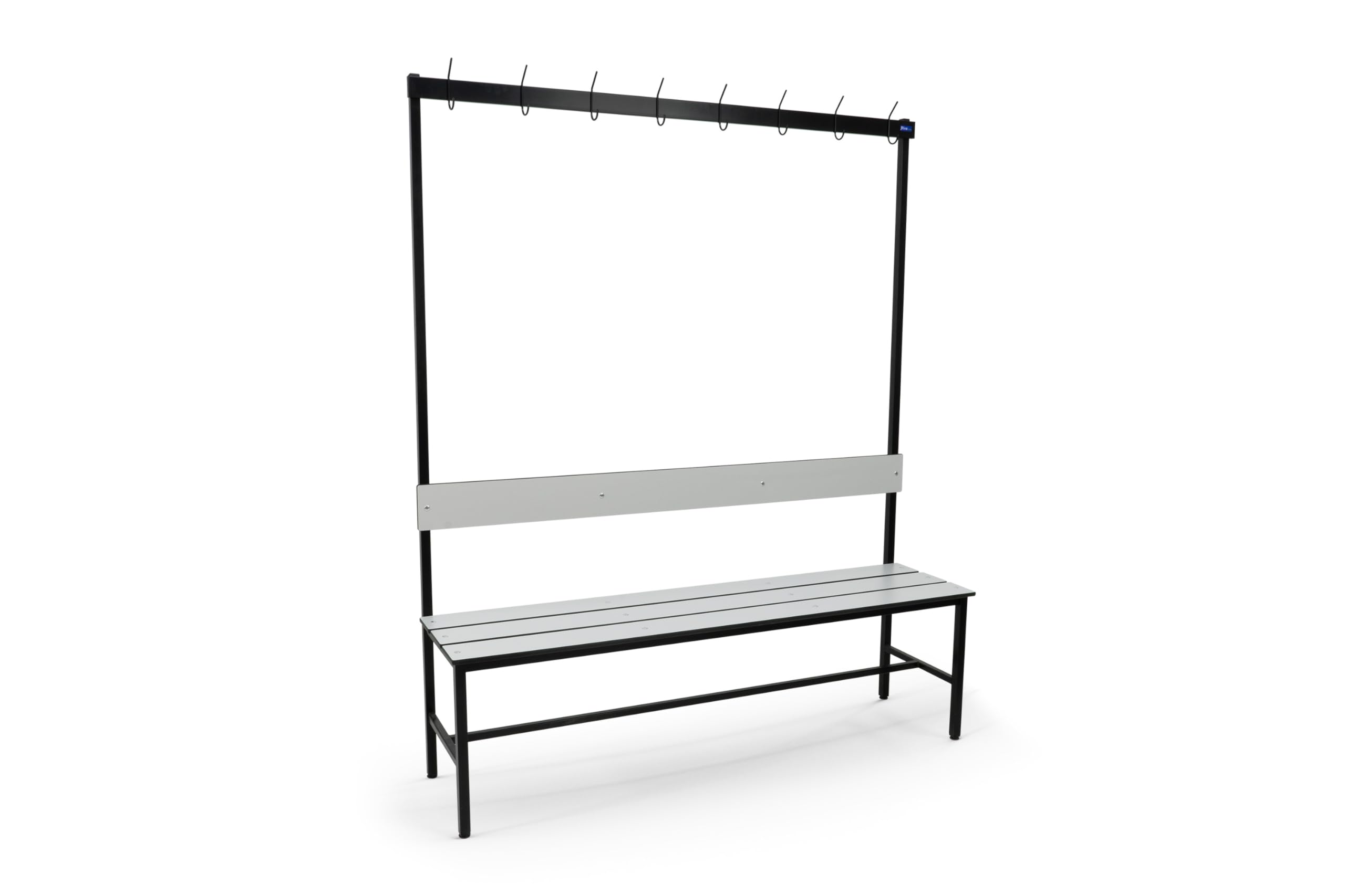 Pack 2 Banco Vestuario Fenólico 1500x370x1800mm con Perchero Riva