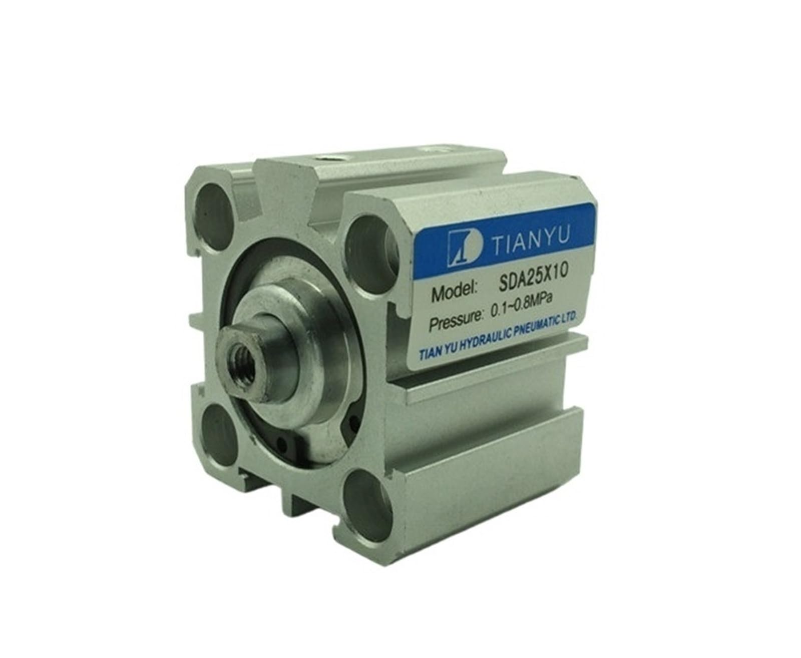 Cylindre d'air mince SDA 25x10 à double action avec alésage de 25mm et course de 10mm