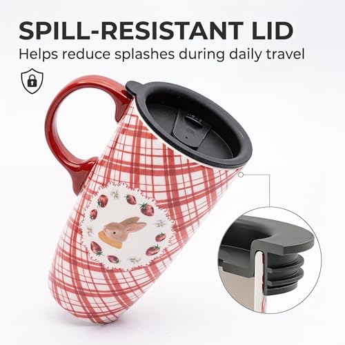 Taza de Cerámica para Viaje 17oz con Tapa y Asa miniatura 5