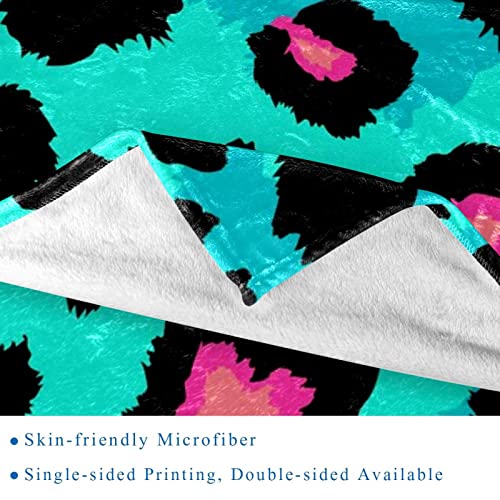 Couverture microfibre imprimé léopard en textile haut de gamme au toucher ultra doux