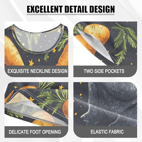 Pajama Sets Short Sleeve Hippo Among Carrots Stars Soft Cotton Summer Sleepwear 2 Piece PJS Size 5-14T3