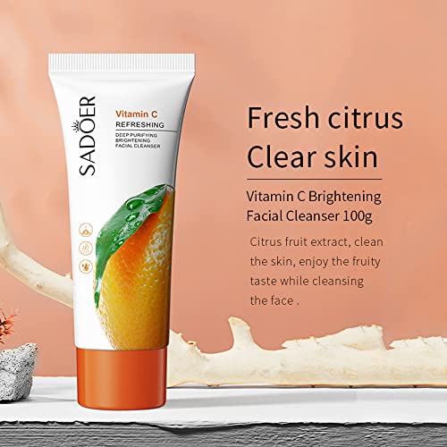 XC XICN SADOER Facial Cleanser,Soft,Clean,Deoil,Moisten the skin (Citrus)