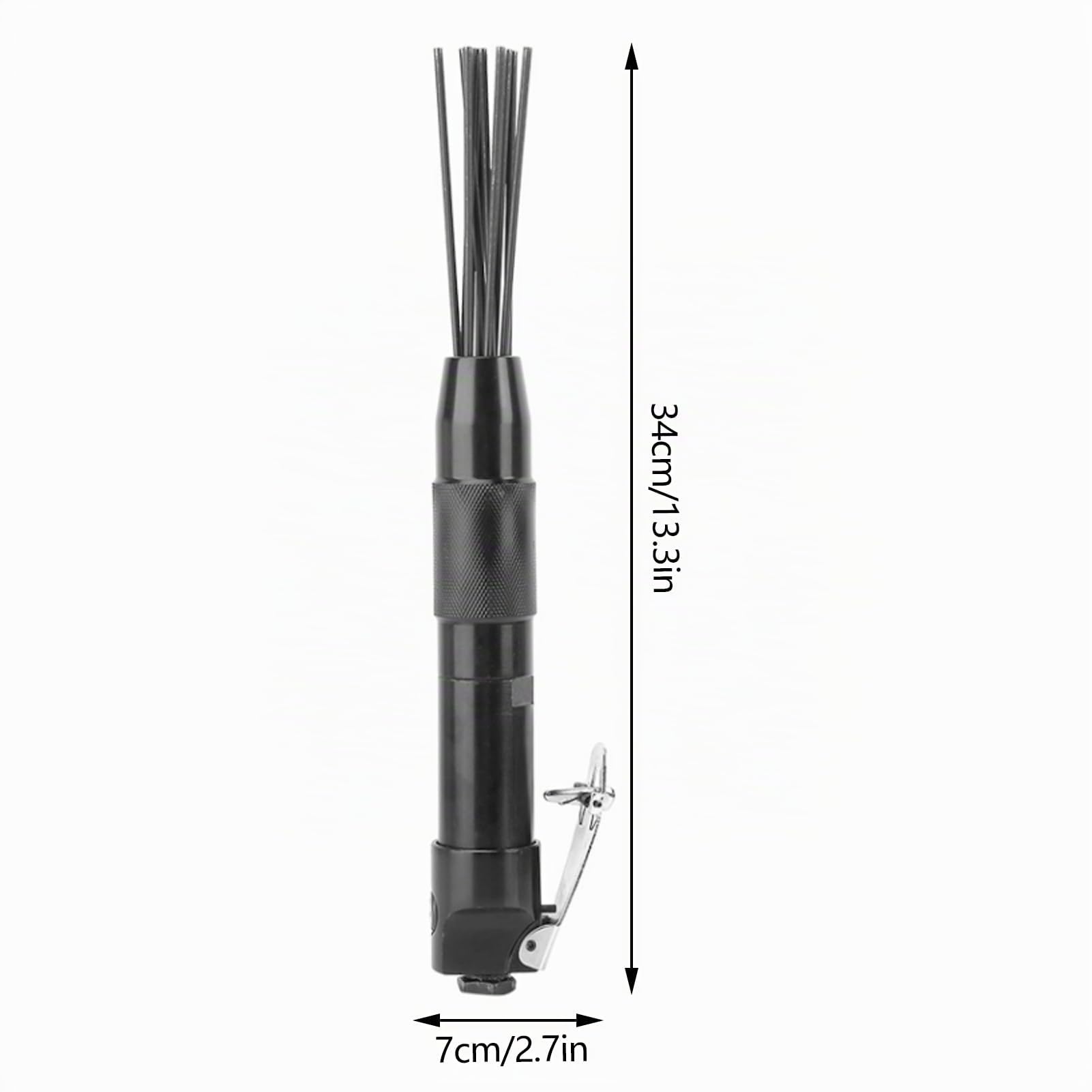 Limpiador de escoria de aguja, 4400 rpm, 12 agujas, herramienta de desbarbado de aguja neumática, herramienta de limpieza para soldadores, taller, bricolaje