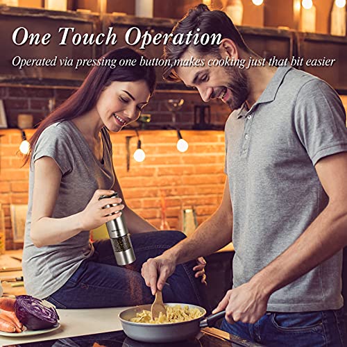 SIMPLETASTE Elektrische Pfeffermühle Salzmühle, mit Verstellbarem Keramikmahlwerk 2er Set Gewürzmühle aus Edelstahl… - Image 6