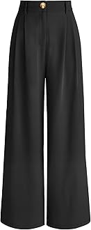 AUTOMET Women Wide Leg Dress Pants High Waisted Loose Fit Business Casual Work Trousers with Pockets 2026
