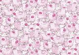 Pink Packed Pigs 100% Cotton, Fabric Sold by The Yard