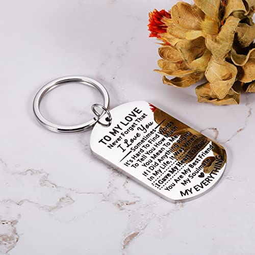 Valentines Day Gifts For Husband Boyfriend From Wife Girlfriend Birthday Wedding Anniversary Engagement Gift For Hubby From Wifey I Love You Keychain Stocking Stuffers For Men Couple Gifts For Him #TOP2