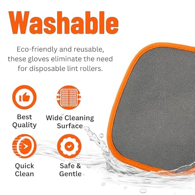 1 PC RivOcen Pet Hair Removal Brush Gloves, Electrostatic Reusable Cat Dog Hair Remover Grooming Glove Tool. Reusable Magic Brush Pet Hair Remover Tool for Carpet, Couch,Car Seat, Laundry.-YYiiAfiJ