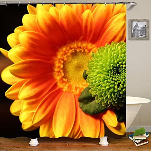 Rideau douche polyester KnSam jaune résistant eau pour salle de bain - 2
