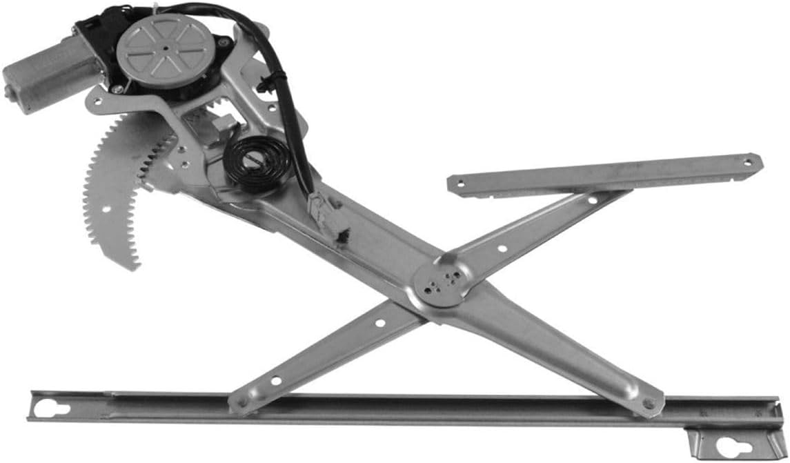 Power Window Regulator w/Motor Front Driver Side 8-Gear Tooth Quantity Galvanized Steel 1xTouch (Open) 125-58449L 72255S30A02 741-763 72251SR4J01