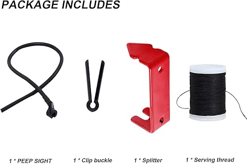 Miniatura 10 de SPG Vista Peep de tiro con arco, 14" 316" de aluminio Peep Sight o tubo peep Sight con divisor de cuerda para arco compuesto de tiro con arco