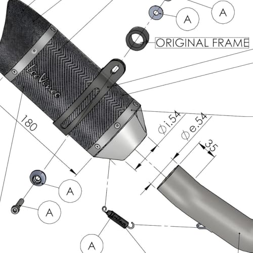Soporte de escape LeoVince para Kawasaki Z H2 en acero inoxidable 3
