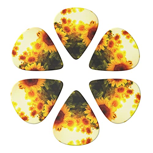 Sunflower Lot de 6 médiators pour guitare acoustique, guitare électrique, basse, ukulélé – fins, moyens et épais. - Les Beatles, Paul McCartney, John Lennon, RIngo Starr, George Harrison Sunflower Lot de 6 médiators pour guitare acoustique, guitare électrique, basse, ukulélé – fins, moyens et épais. – Image 5