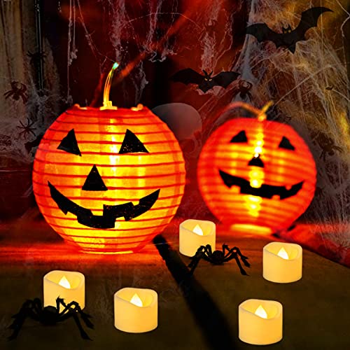 Image of 48 Pack 1.5 inch x 1.2 inch Tea Lights Battery Operated Votive Candles, Flameless Flickering LED Tealights Electric Outdoor Flicker Fake Tealight Candles Bulk for Wedding Halloween Christmas Decorations