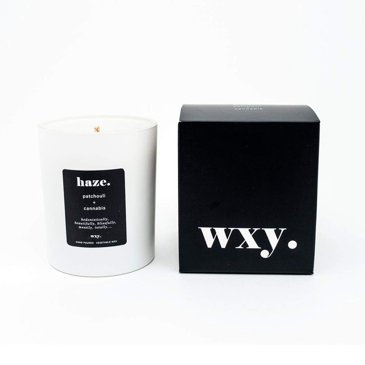 WXY haze. scented candle, Patchouli & Hemp