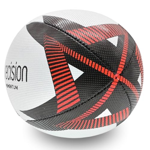 Precision Momentum Rugby Training Ball, Premium Rubber, Hand-Stitched, All-Weather Grip, Extra Strong - Image 2
