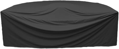 Juego de fundas para muebles de patio de media luna, cubierta modular de media luna para exteriores, impermeable, semicírculo con cordón y correa de