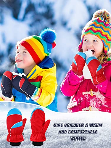 Image of SATINIOR Kids Snow Mittens Waterproof Winter Ski Gloves Warm Thicken Snow Gloves for Girls Boys