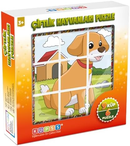 KÜPSS Çiftlik Hayvanları 3D Puzzle - 9 Küp 6 Yapboz - Görsel 1
