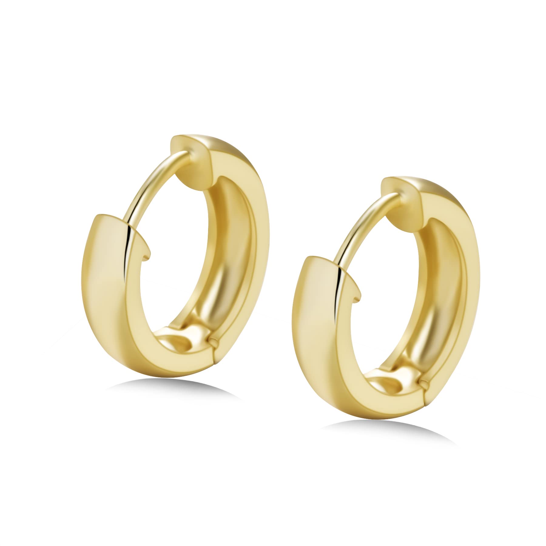 Gold Hoop Earrings For Women 18k Gold Hoop Circle Lightweight