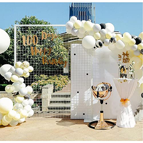 ZHANGZ Decorazione del Kit Arco Palloncino Rotondo in Metallo,Arco Nuziale in Metallo Rotondo per la Decorazione di Feste all'aperto in Giardino Facile assemblaggio,Black-1.8m - Image 4