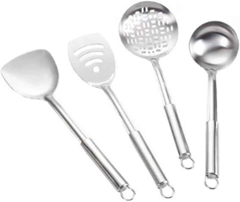 Stainless Steel Spatula, Spoon, Colander, Household Kitchen Utensils, One Long Handle Cooking Shovel, Cooking Spoon, Iron Vegetable Shovel
