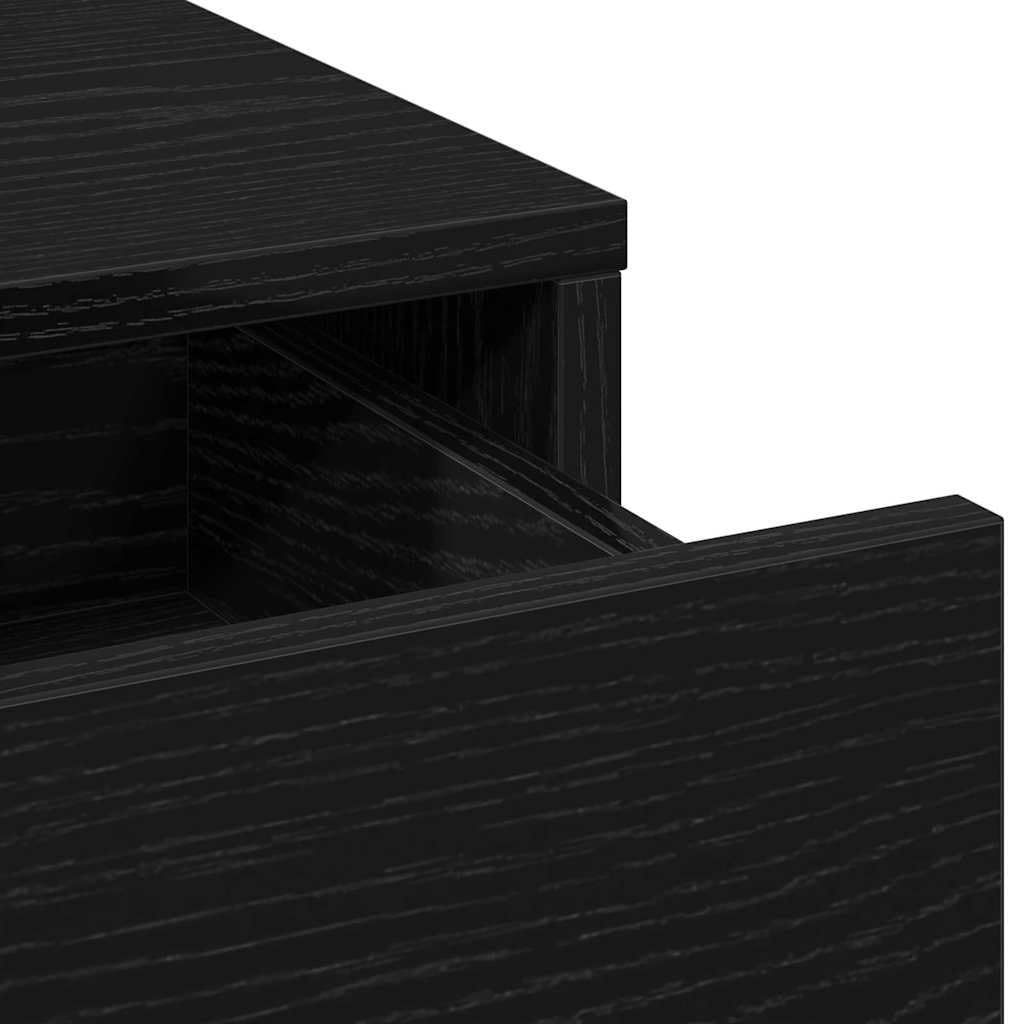 vidaXL Mesa de tocador 2 uds. Negro 50 x 41 x 135 cm | Brillan suavemente para un arreglo fácil, Mucho espacio para todo tu maquillaje y cosas,