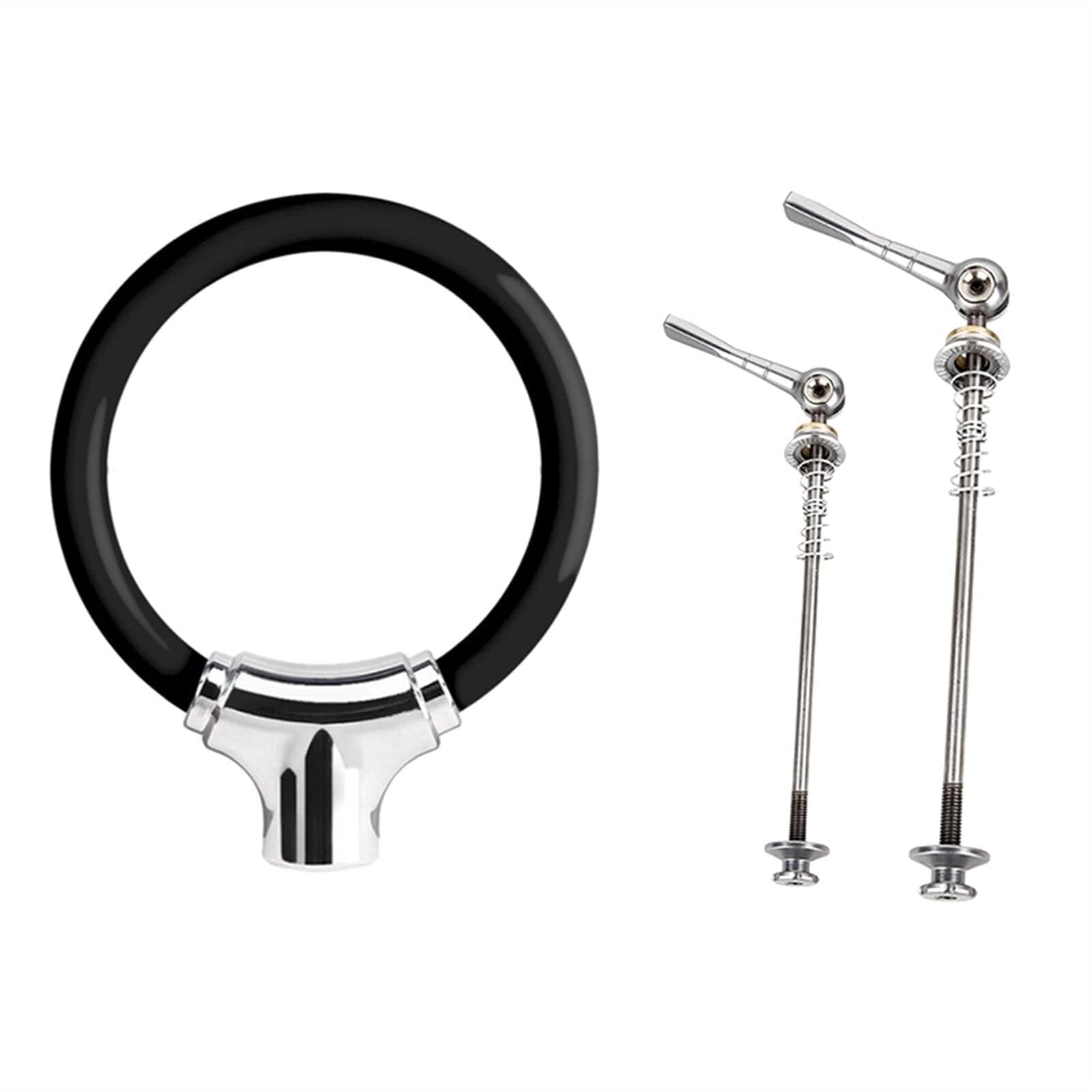Cierres RáPidos para Bicicletas Pinchos for Cubo de Rueda Bicicleta, 1 Uds., 12mm, candado portátil Resistente for, Color Negro y par liberación rápida
