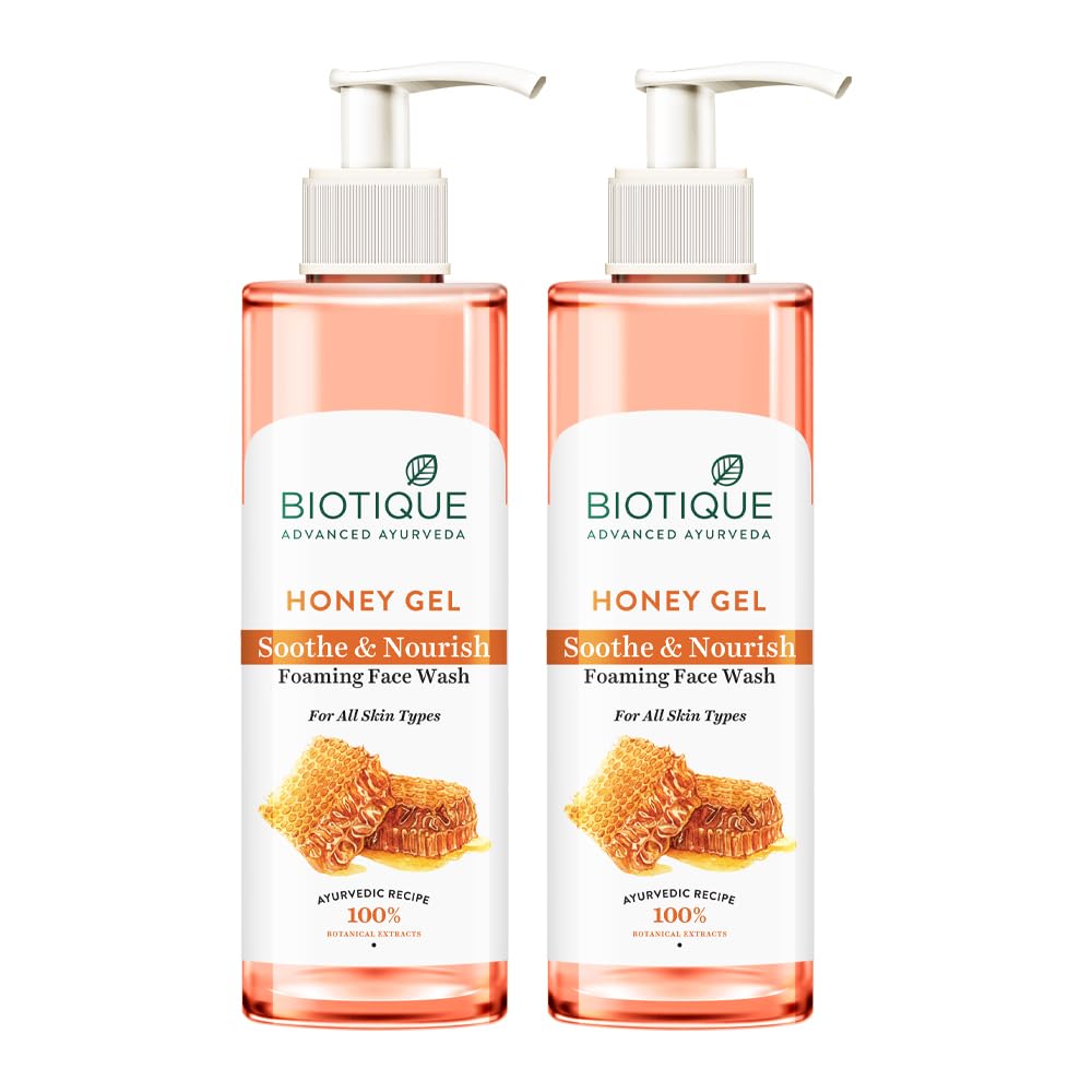 Honey Gel Soothe & Nourish Foaming Face Wash 400ml (200ml x 2)-image-9