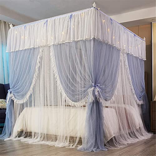 Mosquitera de 3 aberturas para evitar insectos con cortinas de cama acogedoras 2