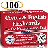 US Citizenship Flash Cards to study for the Naturalization test includes 100 USCIS illustrated questions and answers for American Civics and English ... flashcards (English and Spanish Edition)